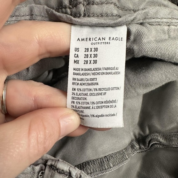 American Eagle Outfitters Cargo Pants Mens 28x30 Gray 360 Lived-In Flex Slim - Picture 6 of 13